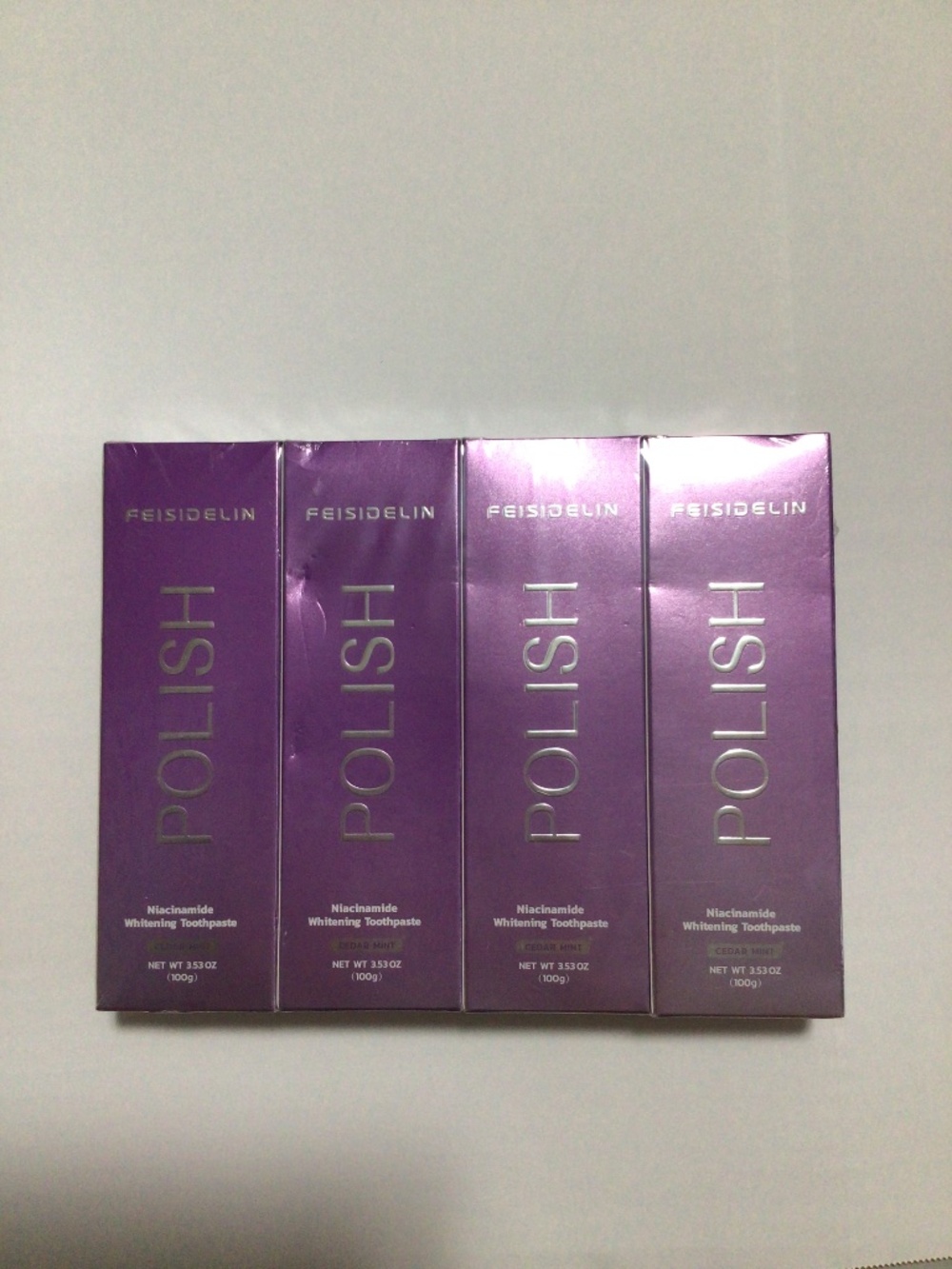 New Feisidelin Polish Niacinamide Whitening Toothpaste Cedar Mint Set of 4